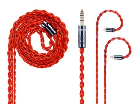 NiceHCK RedLava High Purity Advanced Annealing Copper Earphone Cable Online now