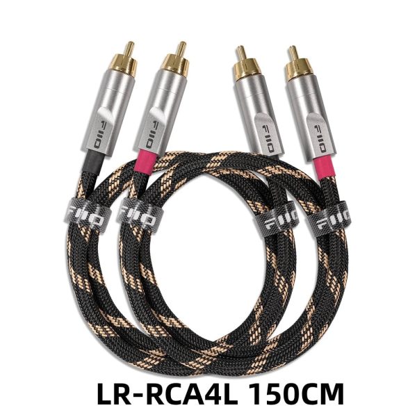 FiiO LR-RCA4 Dual RCA Analog 5N Silver-Plated Pure Copper Audio Cable on Sale