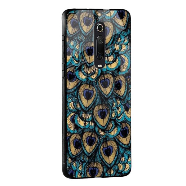 Peacock Feathers Glass case for Xiaomi Mi 10 Online Sale