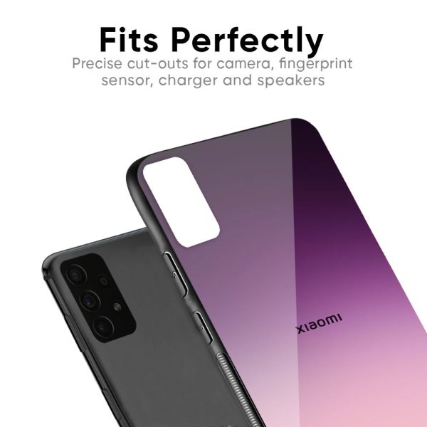 Purple Gradient Glass case for Xiaomi Mi 10 Fashion