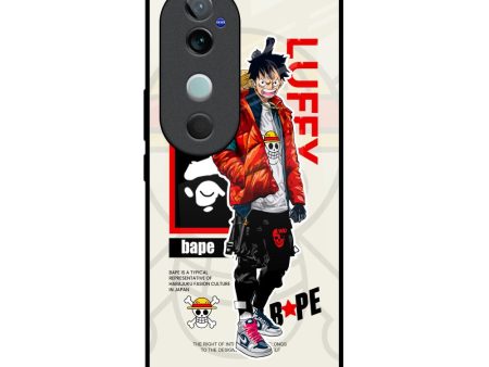 Bape Luffy Glass Case for Vivo V40 5G Cheap