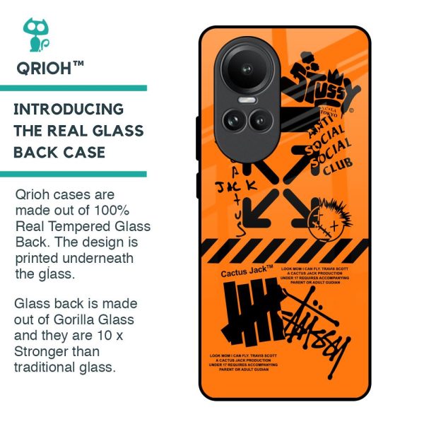 Anti Social Club Glass Case for Oppo Reno10 5G For Sale