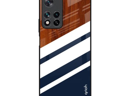 Bold Stripes Glass Case for Redmi Note 11 Pro 5G Fashion