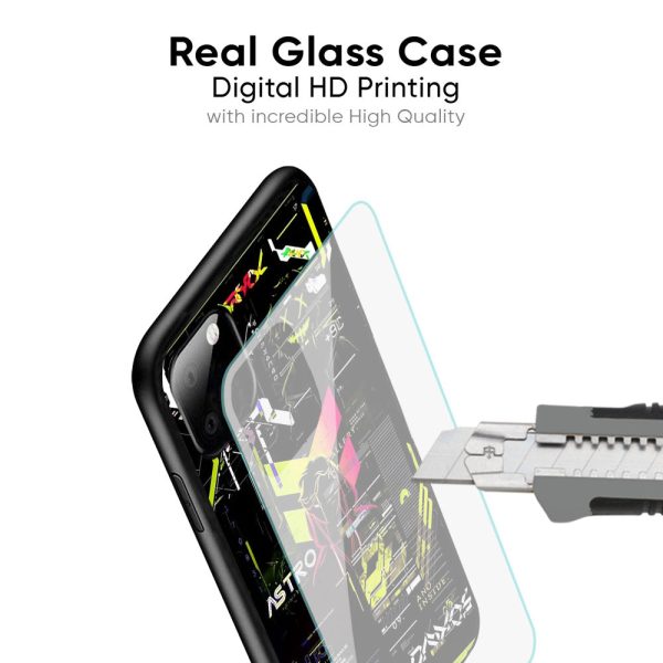 Astro Glitch Glass Case for Vivo V40 5G Fashion