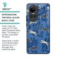 Blue Cheetah Glass Case for Oppo Reno10 5G Sale