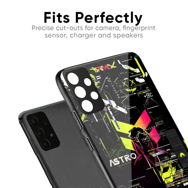 Astro Glitch Glass Case for Vivo V40 5G Fashion