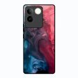 Blue & Red Smoke Glass Case for Vivo T2 Pro 5G Online now