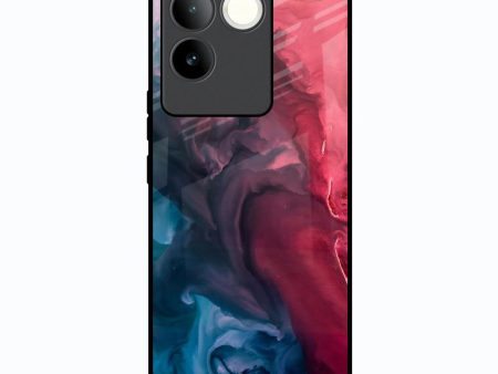 Blue & Red Smoke Glass Case for Vivo T2 Pro 5G Online now