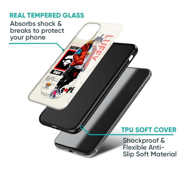 Bape Luffy Glass Case for Vivo V40 5G Cheap