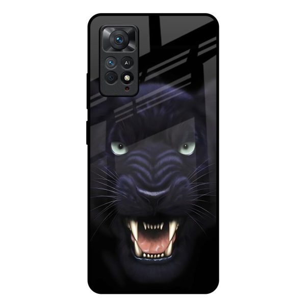 Angry Black Leopard Glass Case for Redmi Note 11 Pro Plus 5G Online Hot Sale