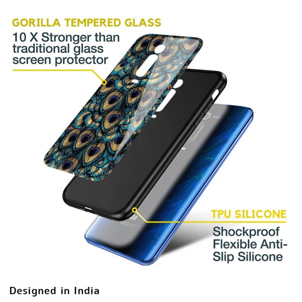 Peacock Feathers Glass case for Xiaomi Mi 10 Online Sale