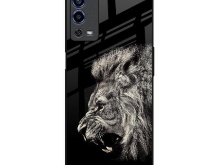 Brave Lion Glass Case for Oppo A55 Discount