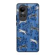 Blue Cheetah Glass Case for Oppo Reno10 5G Sale