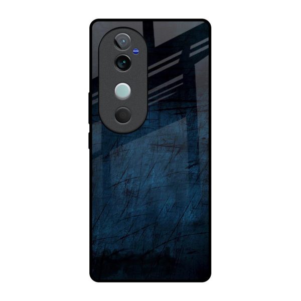 Dark Blue Grunge Glass Case for Vivo V40 5G Sale