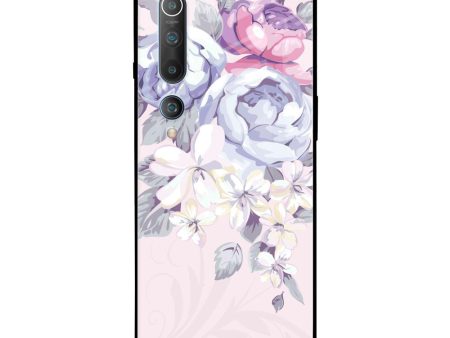 Elegant Floral Glass case for Xiaomi Mi 10 For Cheap