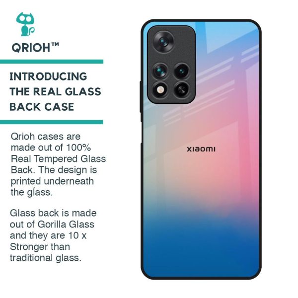 Blue & Pink Ombre Glass case for Redmi Note 11 Pro 5G Discount