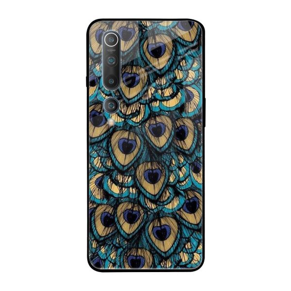 Peacock Feathers Glass case for Xiaomi Mi 10 Online Sale