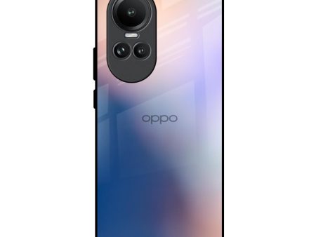 Blue Mauve Gradient Glass Case for Oppo Reno10 5G Hot on Sale