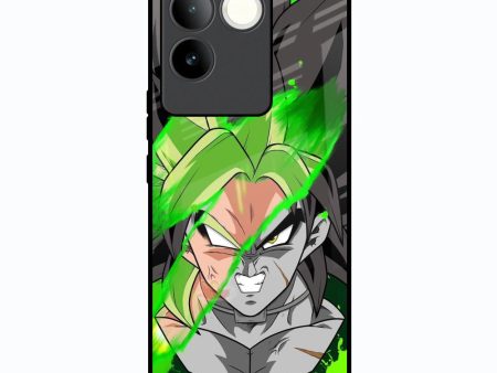 Anime Green Splash Glass Case for Vivo T2 Pro 5G on Sale