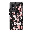 Black Cherry Blossom Glass Case for Oppo Reno10 Pro 5G Discount