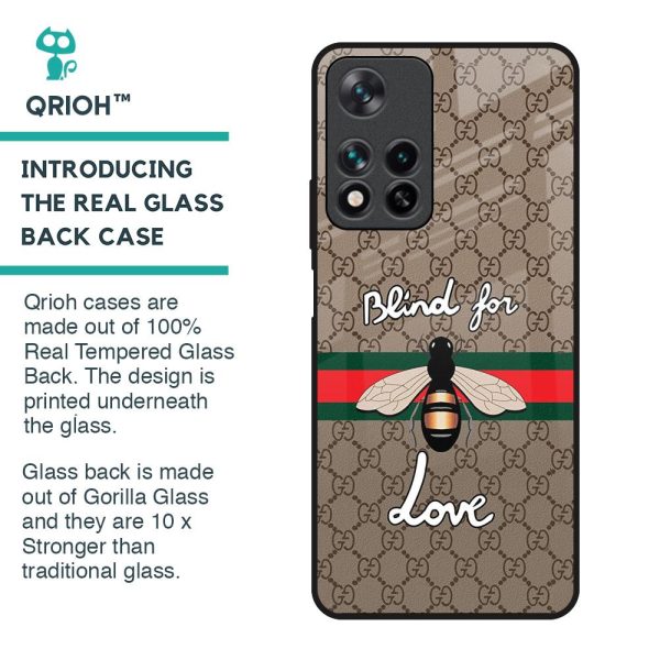 Blind For Love Glass Case for Redmi Note 11 Pro 5G Online Sale