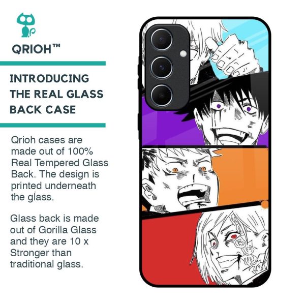 Anime Sketch Glass Case for Samsung Galaxy A55 5G Online Sale