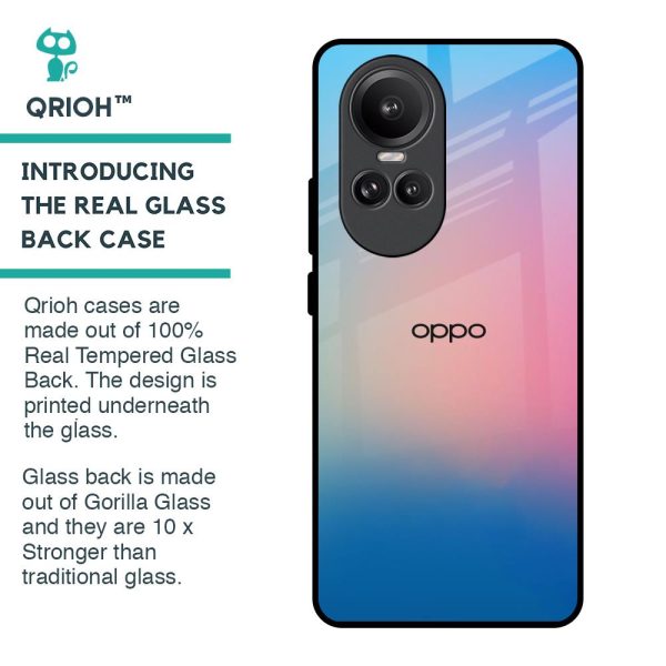 Blue & Pink Ombre Glass case for Oppo Reno10 Pro 5G Cheap