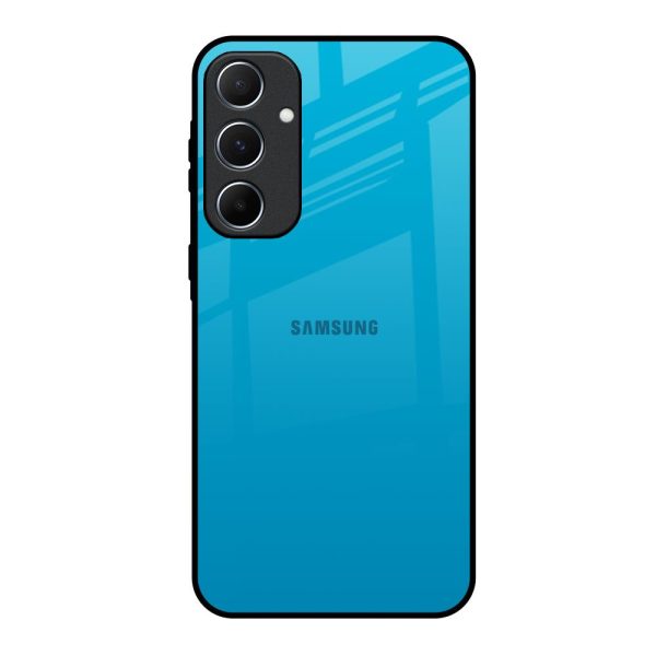 Blue Aqua Glass Case for Samsung Galaxy A55 5G Fashion