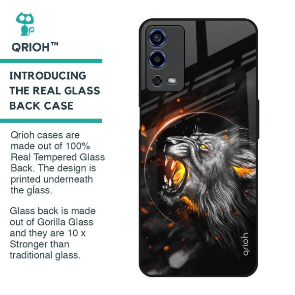 Aggressive Lion Glass Case for Oppo A55 For Discount