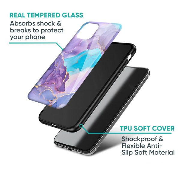 Alcohol ink Marble Glass Case for Realme 13 Plus 5G Fashion