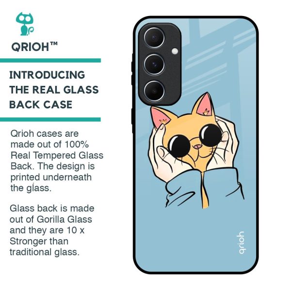 Adorable Cute Kitty Glass Case For Samsung Galaxy A55 5G Online Sale