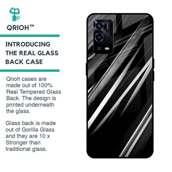 Black & Grey Gradient Glass Case For Oppo A55 Sale