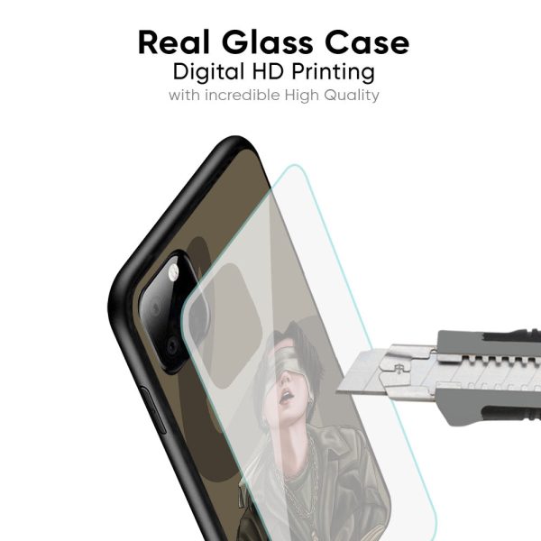 Blind Fold Glass Case for Realme 13 Plus 5G Fashion