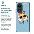 Adorable Cute Kitty Glass Case For Oppo Reno10 5G Online now