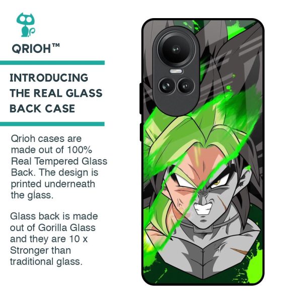 Anime Green Splash Glass Case for Oppo Reno10 5G Online Hot Sale