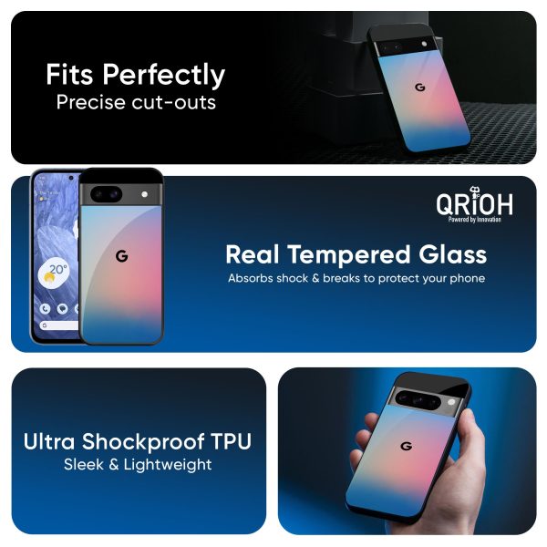 Blue & Pink Ombre Glass case for Google Pixel 9 Pro XL Supply