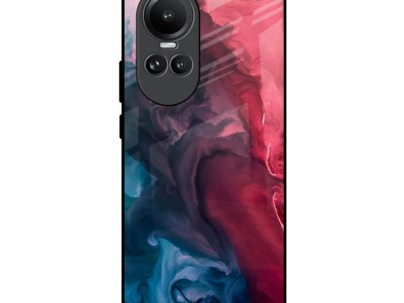 Blue & Red Smoke Glass Case for Oppo Reno10 5G Online Hot Sale