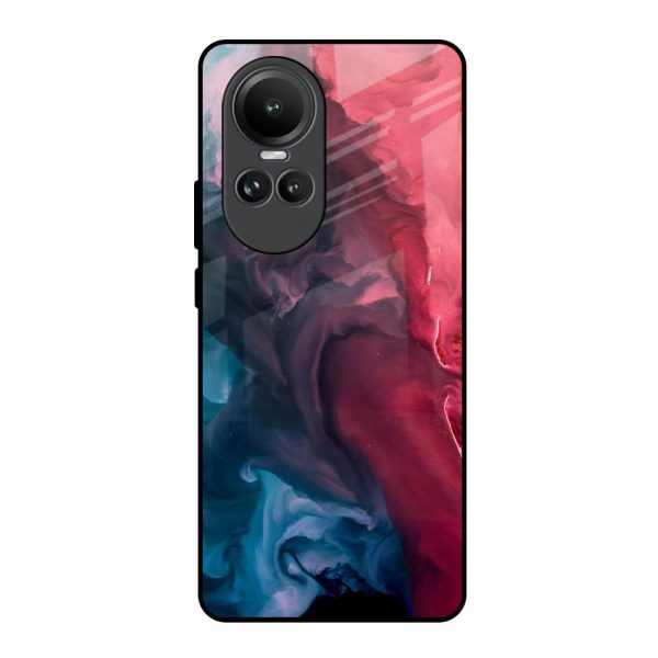 Blue & Red Smoke Glass Case for Oppo Reno10 5G Online Hot Sale