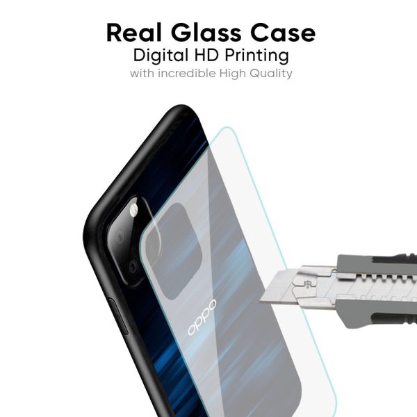 Blue Rough Abstract Glass Case for Oppo Reno10 5G For Sale