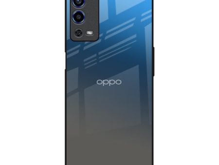 Blue Grey Ombre Glass Case for Oppo A55 Online