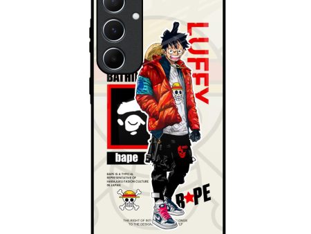 Bape Luffy Glass Case for Samsung Galaxy A55 5G Cheap