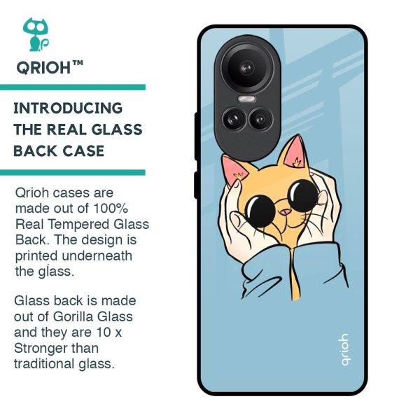 Adorable Cute Kitty Glass Case For Oppo Reno10 Pro 5G Cheap