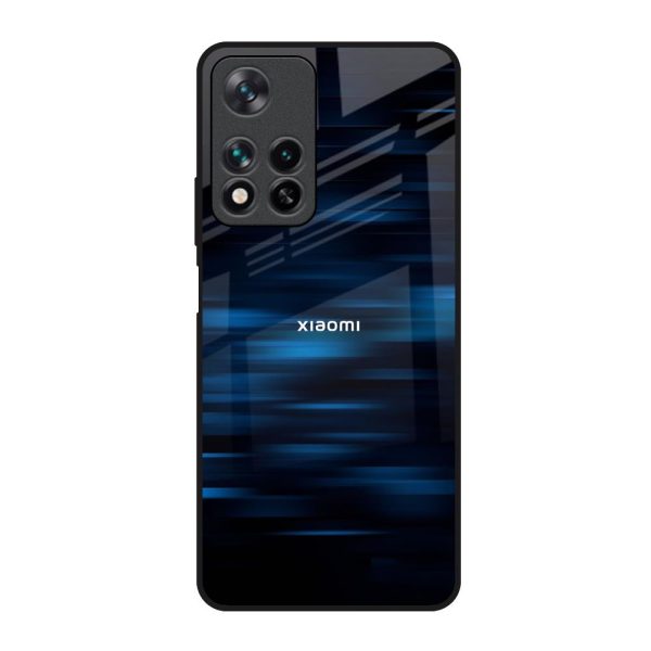 Blue Rough Abstract Glass Case for Redmi Note 11 Pro 5G Online Hot Sale