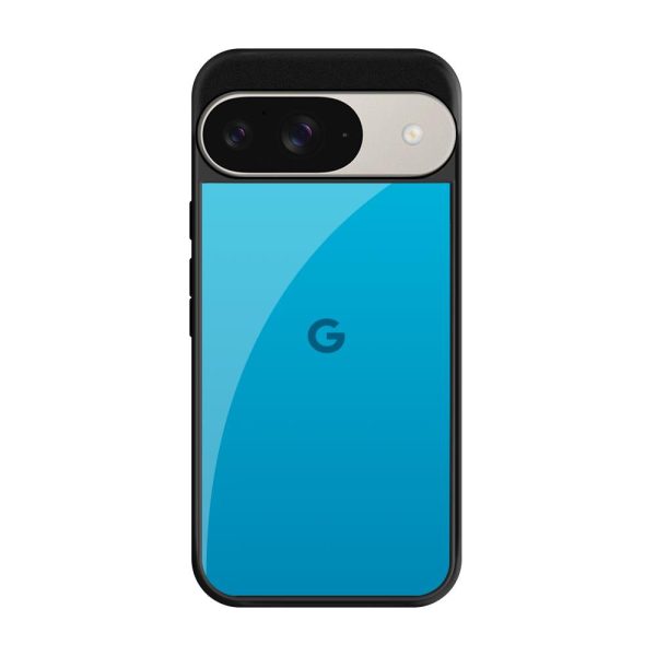 Blue Aqua Glass Case for Google Pixel 9 on Sale