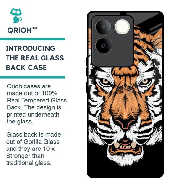 Angry Tiger Glass Case For iQOO Z7 Pro 5G Hot on Sale