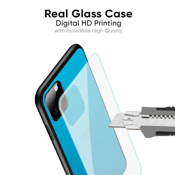 Blue Aqua Glass Case for Oppo A55 on Sale