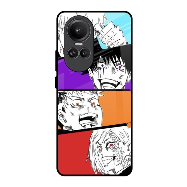 Anime Sketch Glass Case for Oppo Reno10 Pro 5G For Cheap