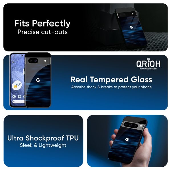 Blue Rough Abstract Glass Case for Google Pixel 9 Pro XL Online Hot Sale