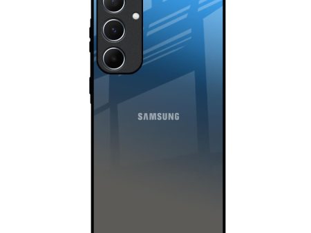 Blue Grey Ombre Glass Case for Samsung Galaxy A55 5G For Sale