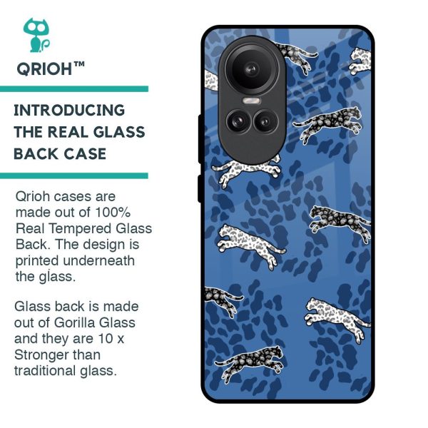 Blue Cheetah Glass Case for Oppo Reno10 Pro 5G For Cheap